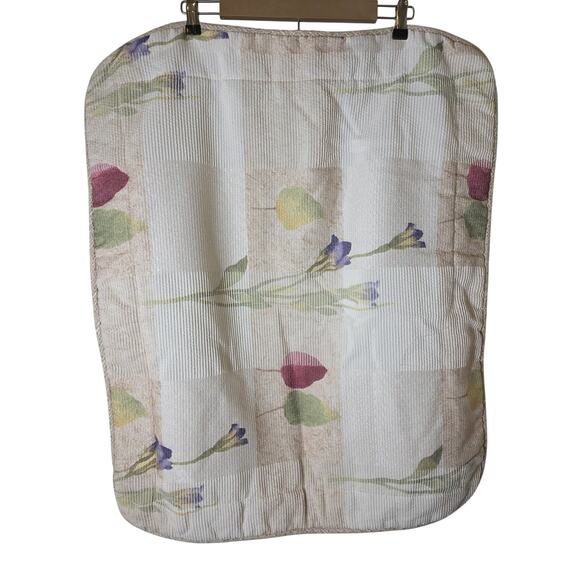 CROSCILL Vintage Cream Red Blue Floral Iris Standard Pillow Shams Set of 2 - Picture 1 of 12